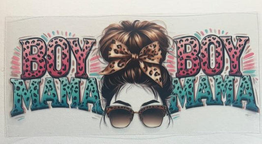 Boy Mama - cheetah bow, sunglasses
