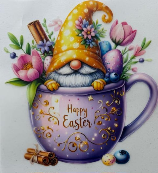 Easter Gnome in purple cup
