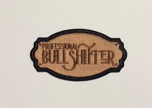 Professional BullShiter tan hat patch