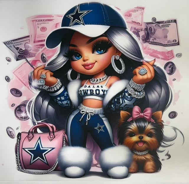 Dallas Cowboys girl - pink purse