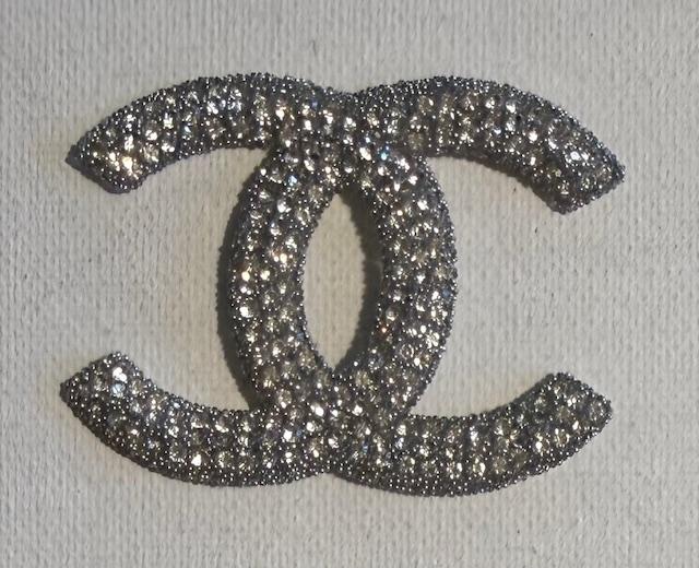 CC silver bling hat patch