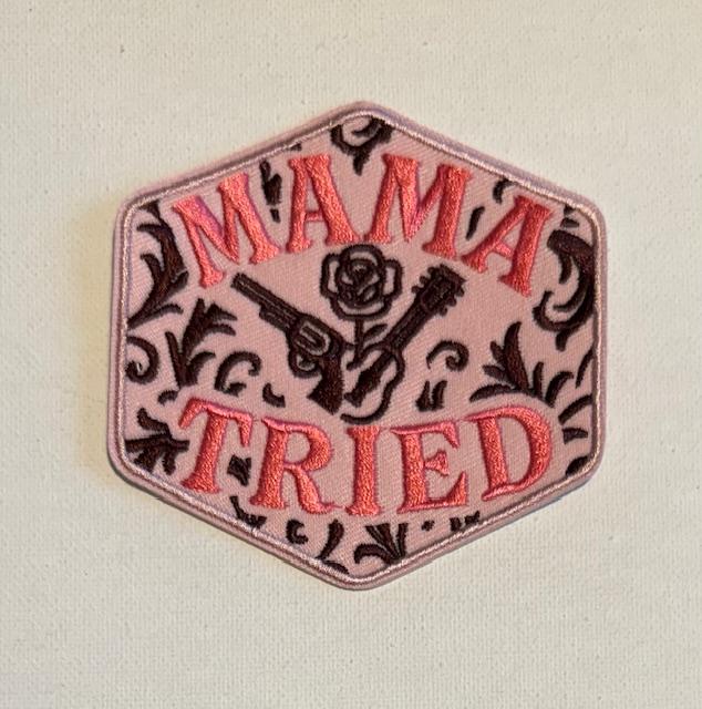 Mama Tried pink hat patch