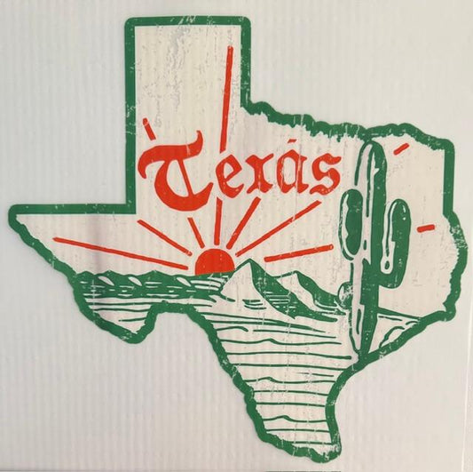Texas, green outline