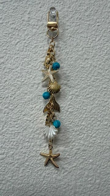 Beach Theme charm attachment, teal