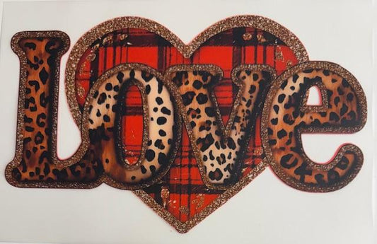 Love-cheetah, plaid heart