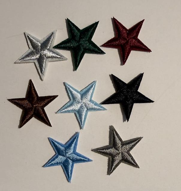 Mini star hat patches -set of 8