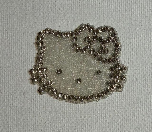 HK white bling patch