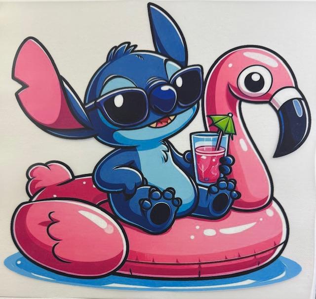Stitch on Pink float