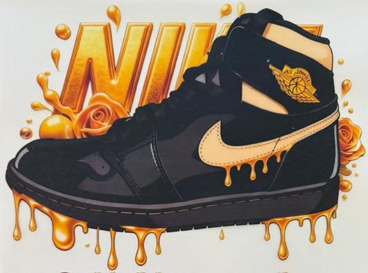 Nike - black shoe. gold