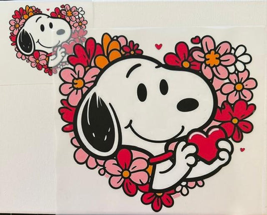 Snoopy-in flower heart - 2pc set