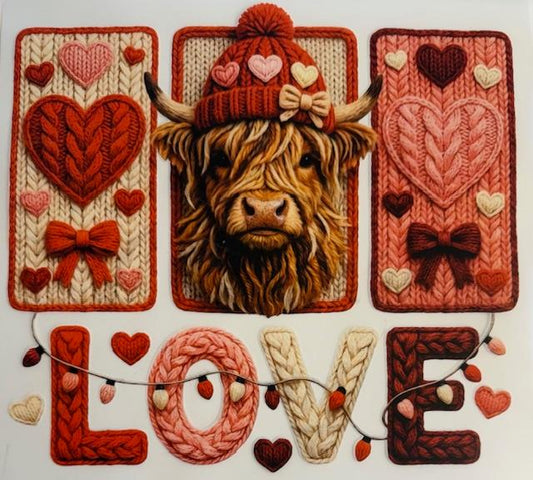 Valentines Cow Love -yarn