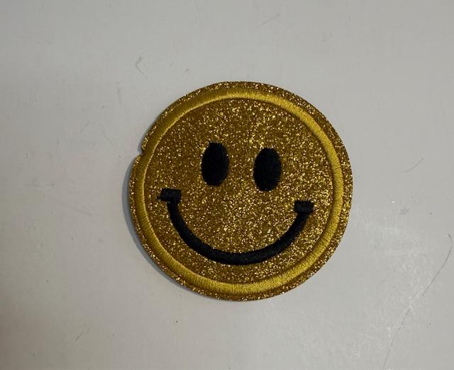 Smiley-gold hat patch
