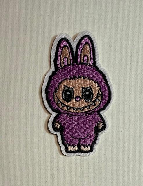 Purple standing Labubu patch