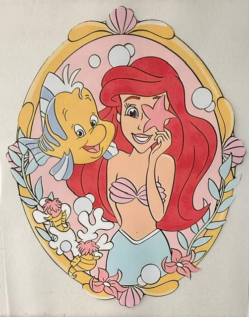 Ariel and flounder - oval