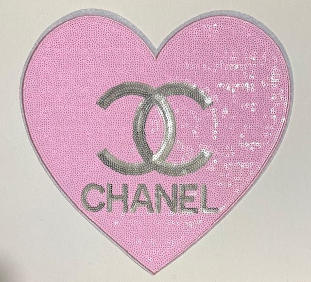 Chanel pink heart patch