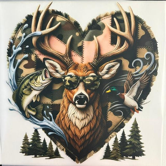 Deer in heart, camo