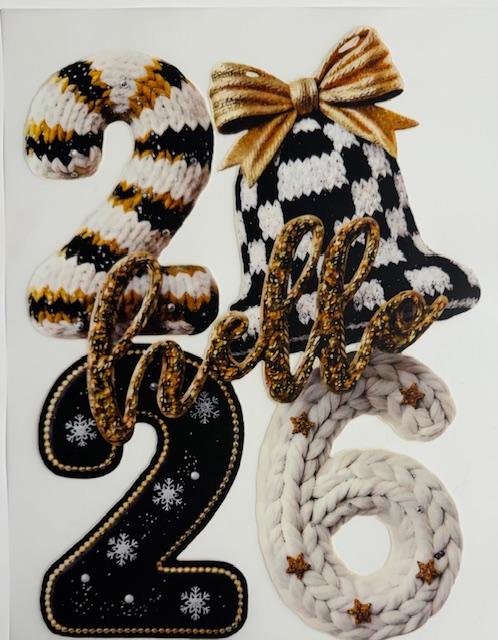 Hello 2026-gold/black - yarn