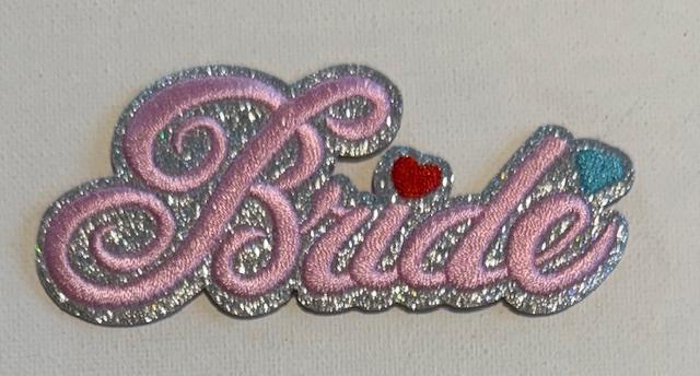Pink Bride hat patch