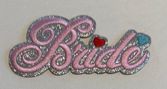 Pink Bride hat patch