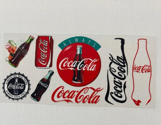 Coke outlined bottles