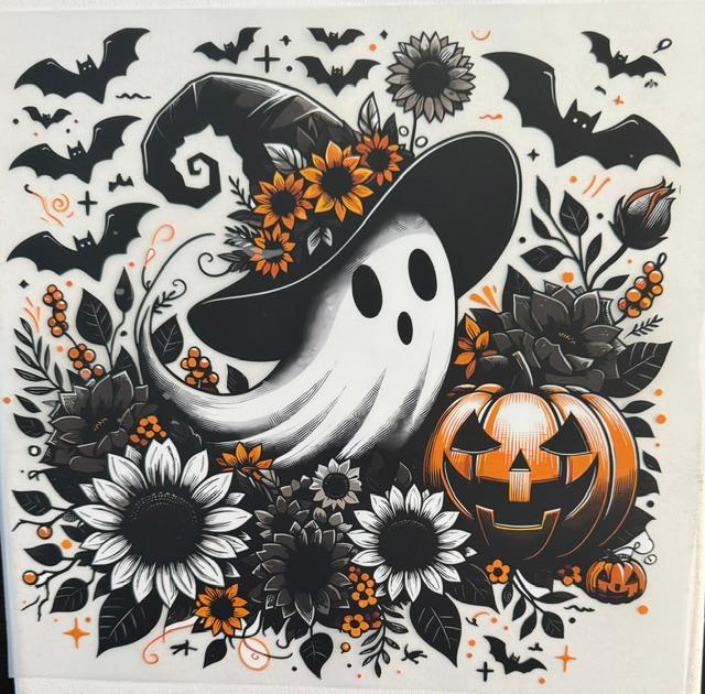 Ghost - bats. white sunflowers