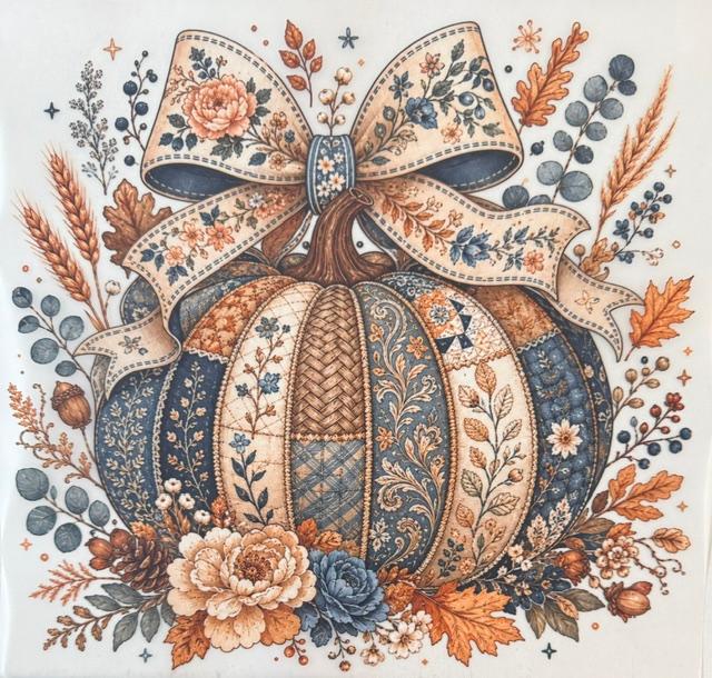 Fall Pumpkin - blue/orange