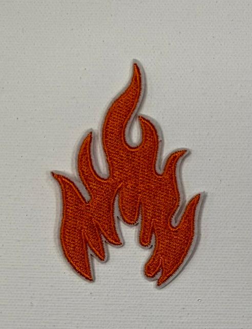 Flames - orange hat patch