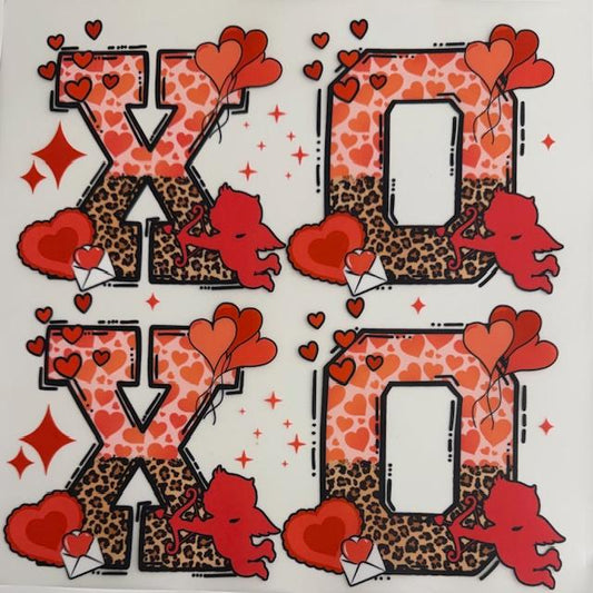 XOXO cheetah, hearts