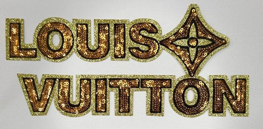 LV-gold bling patch