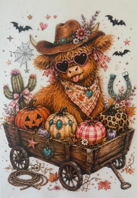 Fall Cow - in wagon