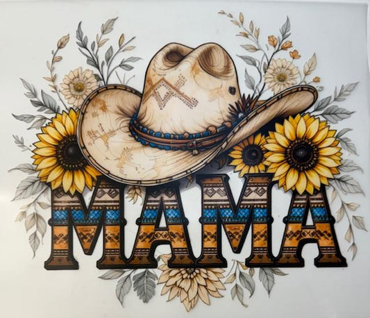 Mama, western w/ hat and Sunflowers
