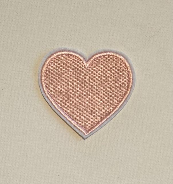 heart soft pink hat patch