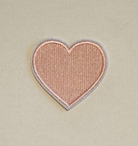 heart soft pink hat patch