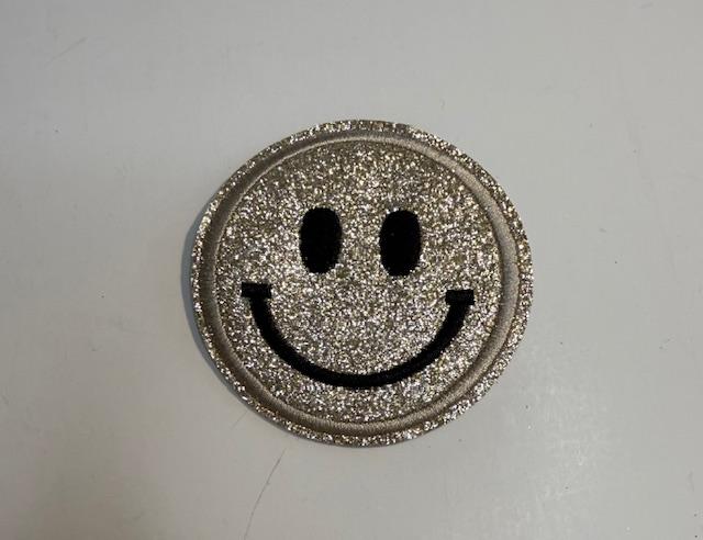 Smiley-champagne hat patch