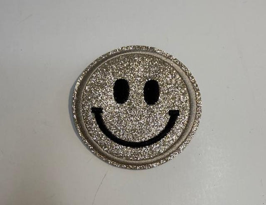 Smiley-champagne hat patch