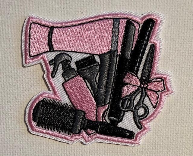 Pink hair supplies-hat patch