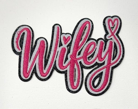 Wifey- pink hat patch