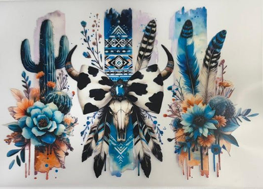 Western - cow print bow