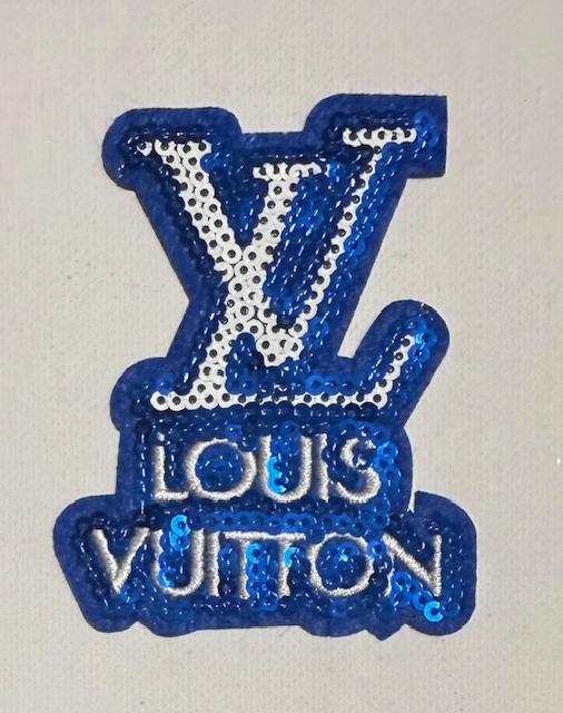 LV blue bling patch