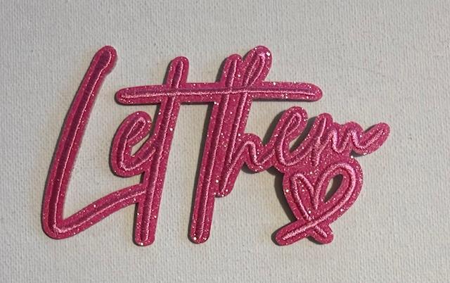 Let Them-pink hat patch