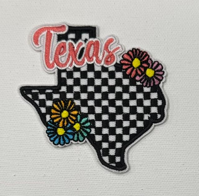 Texas, checkered hat patch