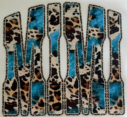 Mimi - teal cow print