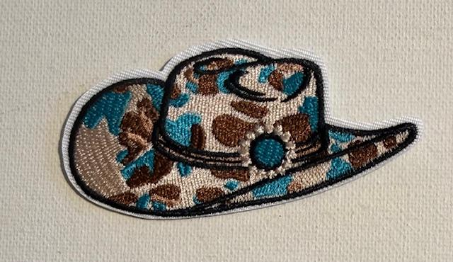 Cowboy hat Teal/brown-hat patch