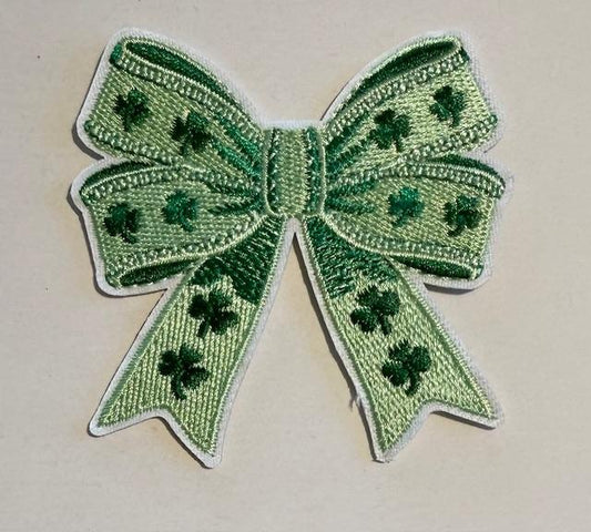 St Patrick's Day bow hat patch