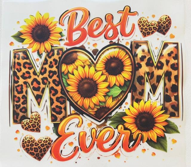 Best MOM Ever, sunflowers in heart