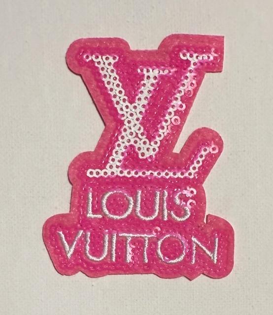 LV pink bling patch
