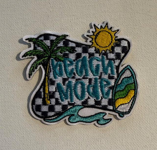 Beach mode, teal hat patch