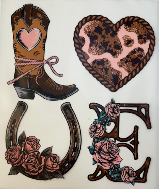 Love, boot, horseshoe, heart