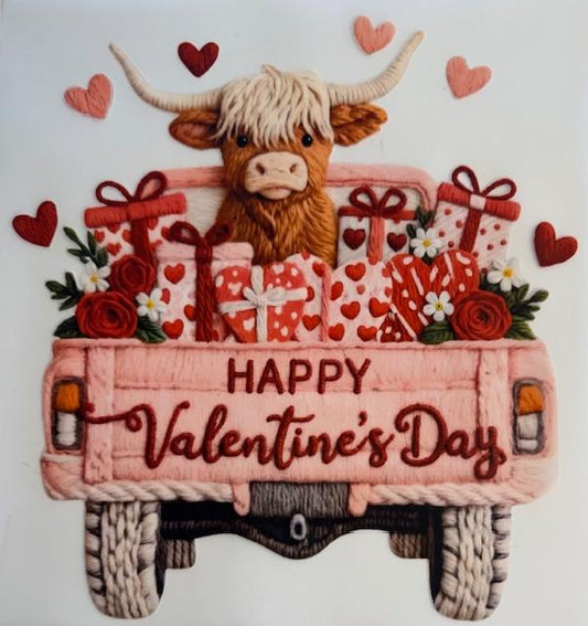 Happy Valentines Day - yarn cow