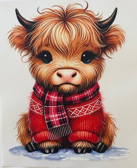 Cow - red sweater